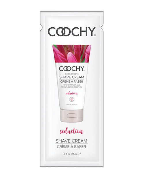 COOCHY Seduction Shave Cream Foil - .5 oz Honeysuckle-Citrus