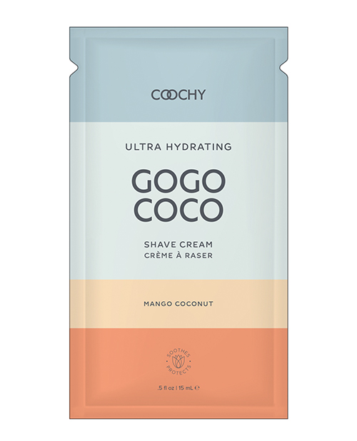 COOCHY Ultra Hydrating Shave Cream Foil - .35 oz Mango Coconut